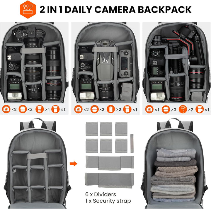 TARION Kamerarucksack Klein Fotorucksack Kameratasche: Kamera Rucksack Kompakt Kamerarucksäcke Leich