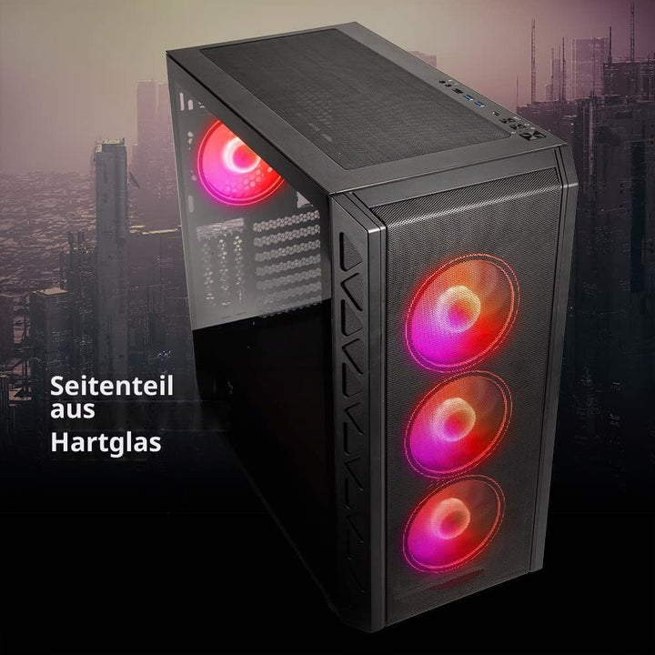 Kolink Citadel Mesh ARGB Midi-Tower PC Gehäuse E ATX Gehäuse RGB PC-Gehäuse, Tempered Glass Computer