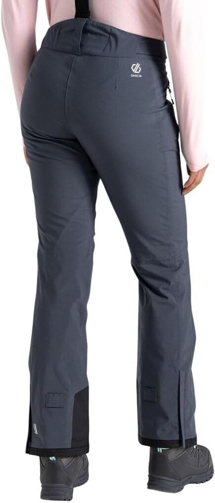 Dare 2b Damen Skihose Womens Diminish Waterproof Ski Salopettes Pants 38 Ebony Grey, 38 Ebony Grey