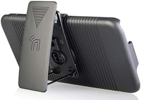 Nakedcellphone Schutzhülle mit Clip für iPod touch 7/6/5, gerippt, Hartschale, Gürtelholster, mit St