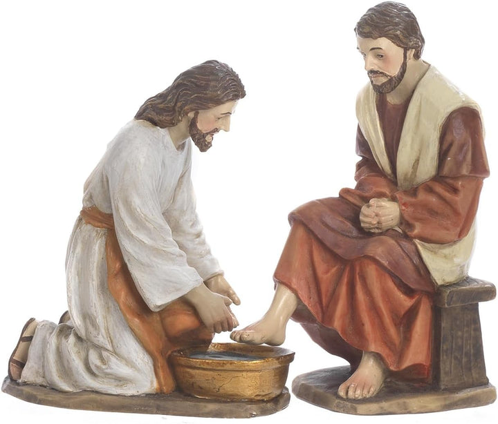 Set Statuen Krippe Ostern Via Crucis Lavendel Füsse 12,5 cm 4 Themen aus Harz
