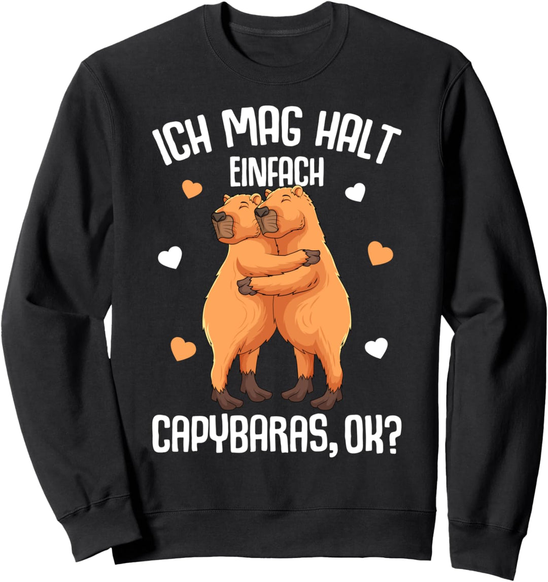Ich mag halt Capybara Kinder Mädchen Damen Sweatshirt
