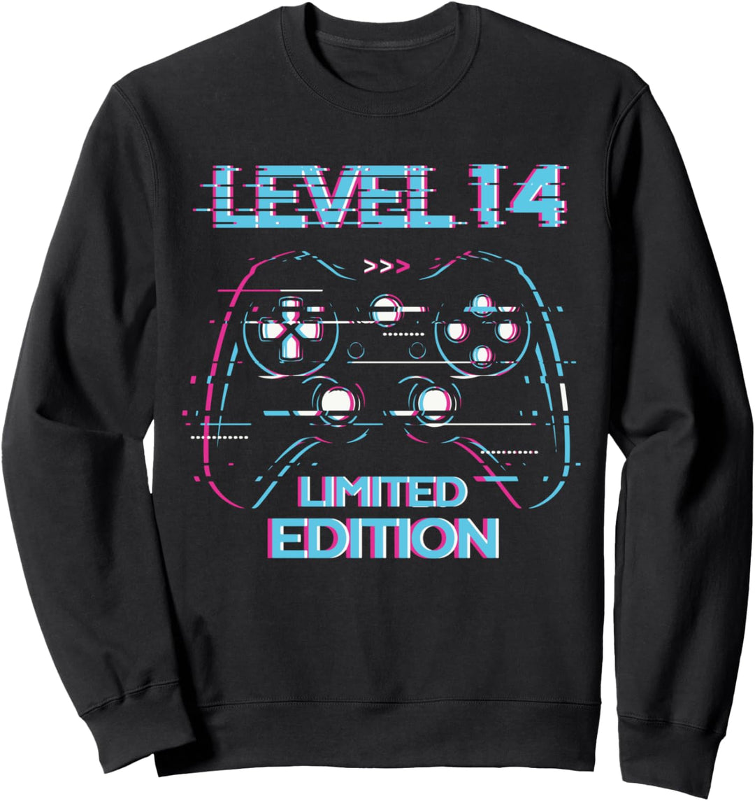 14. Geburtstag Level 14 Jahre Limited Edition Gaming Gamer Sweatshirt