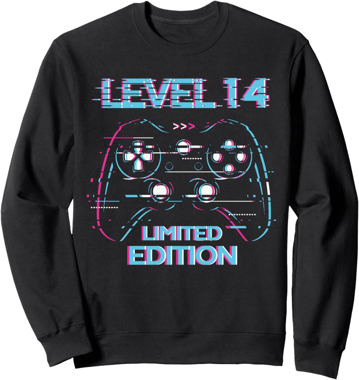 14. Geburtstag Level 14 Jahre Limited Edition Gaming Gamer Sweatshirt