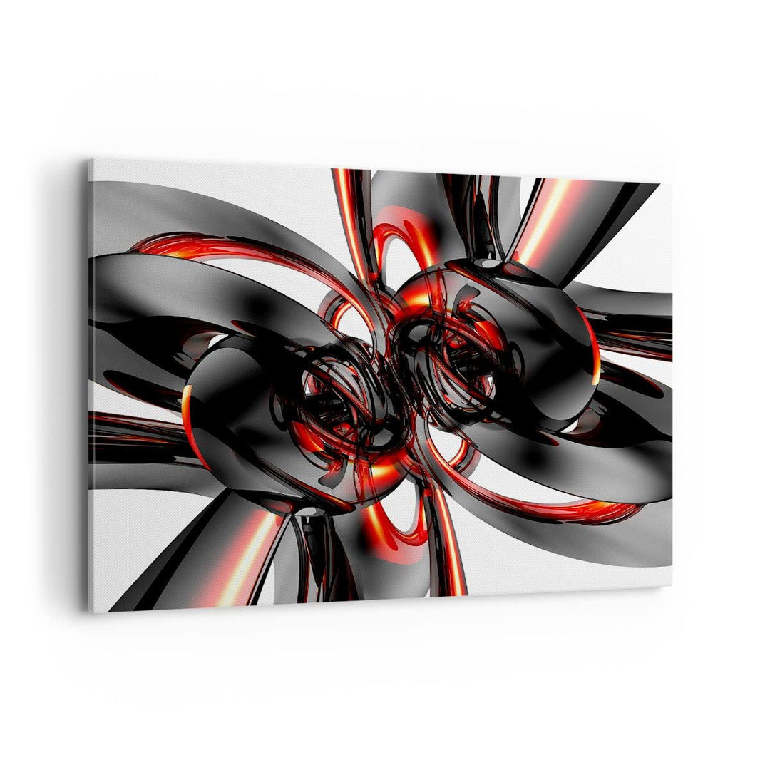 Bilder auf Leinwand 100x70cm Leinwandbild Abstrakt Ring Glas Komposition Gross Wanddeko Bild Schlafz