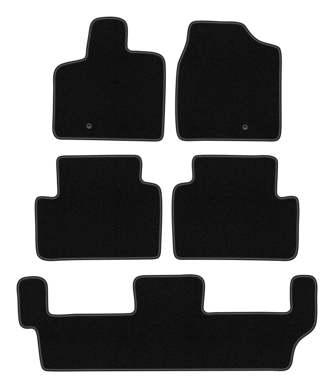 Wielganizator Velours Fussmatten passend für Chrysler Grand Voyager V (2008-2016) | Qualität: Basic
