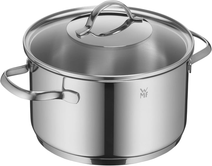 WMF Provence Plus Topfset Induktion 4-teilig, Kochtopf Set mit Glasdeckel, Cromargan Edelstahl polie