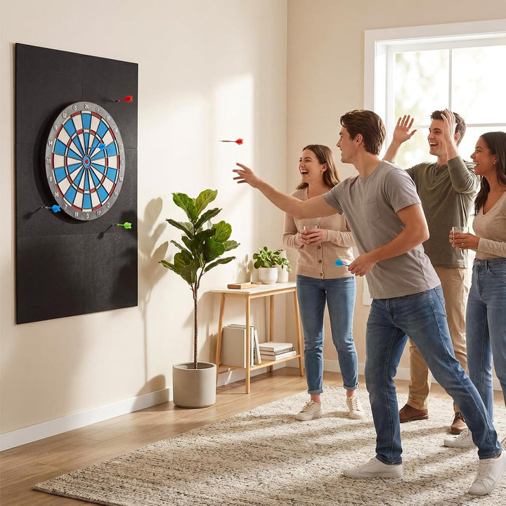 Filz Dartboard Wandschutz, Schallschutz Dartscheibe, Selbstklebender Dart Surround 60x90x1.2cm, Dart