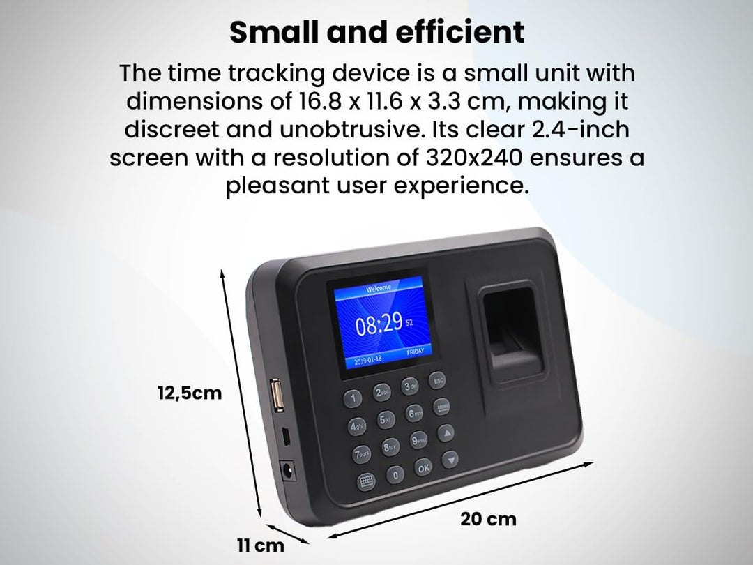 Einstempeln in Der Maschine, Zeiterfassung, Stechuhr mit Fingerabdruck und Passwort, Mitarbeiter-Zei