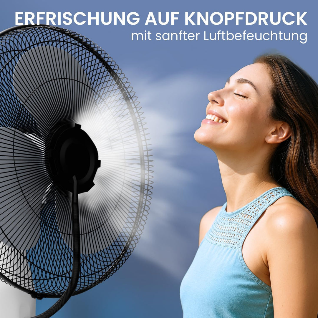 NEU Ventilator mit Wasserkühlung, Standventilator sehr leise mit Fernbedienung, Luftkühler mit Timer