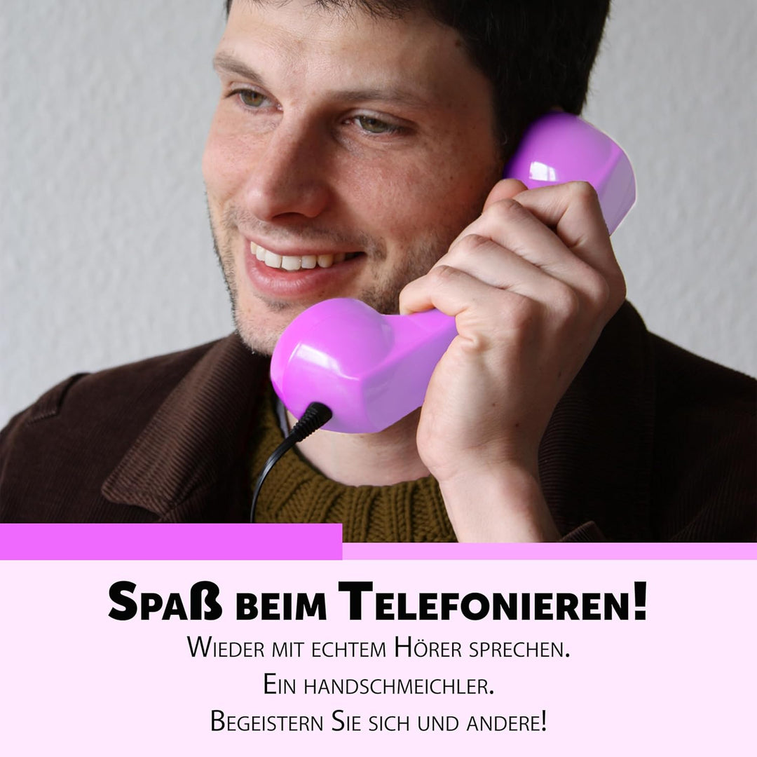 Retro Handyhörer für Apple iPhones mit Lightning (passender Adapter mit inbegriffen) in der Form ein