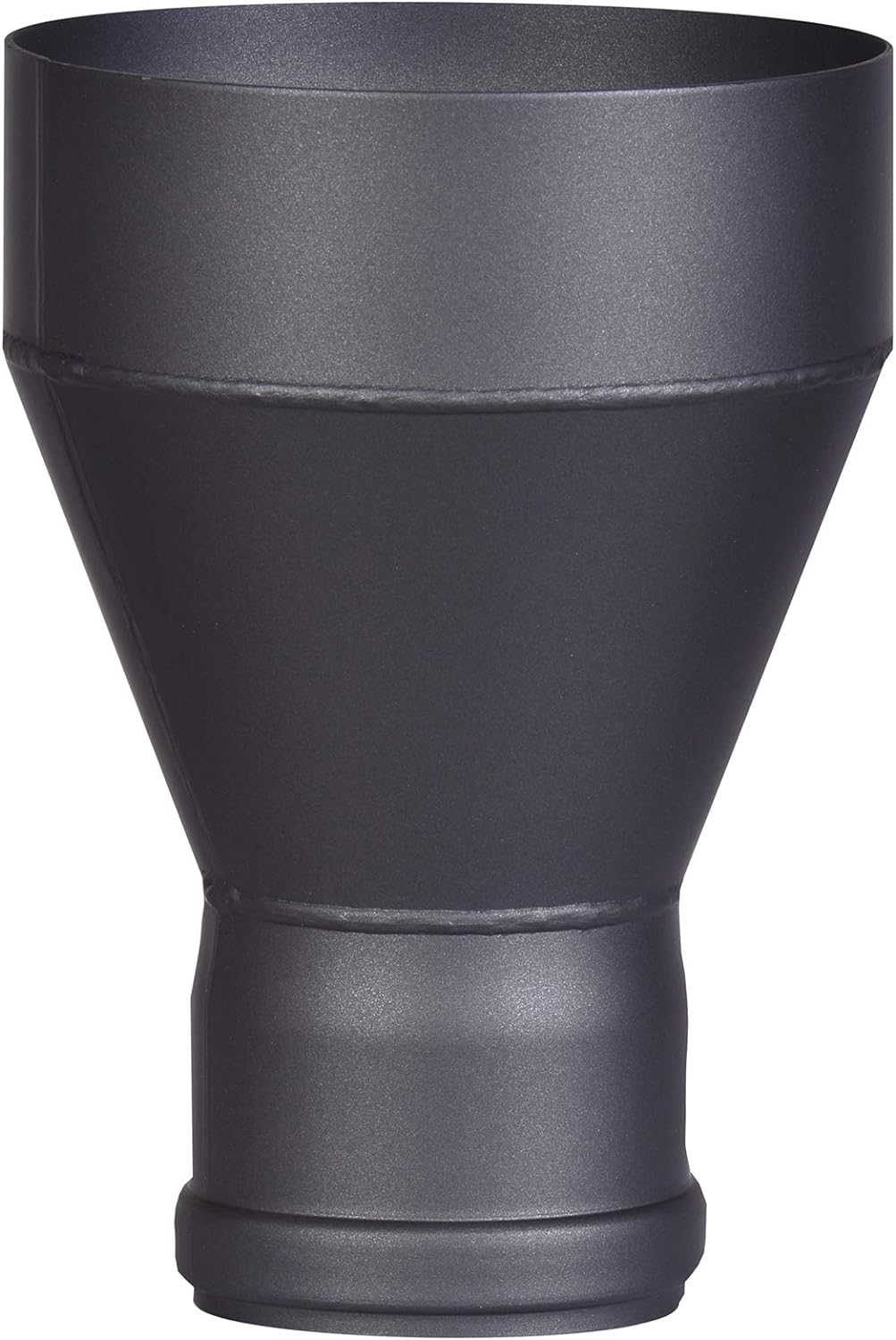 FIREFIX R150/Ü10 Übergangsstück (Erweiterung) für 2 mm Starke Rauchrohre, schwarz lackiert, von 80 m