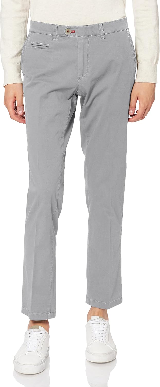 BRAX Herren Chino Jeans Hose Everest Gabardine Stretch Ultralight Grey 48 Grau, 48 Grau
