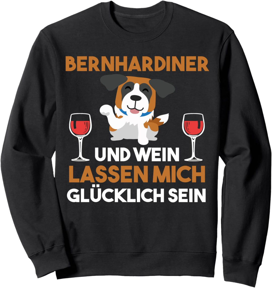 Bernhardiner und Wein Sweatshirt