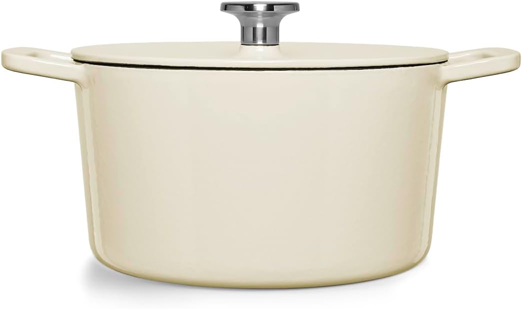 Fissler Moments Collection/Emaillierter Gusseisen-Bräter, rund (Ø 24 cm) Cast-Iron Topf, Cocotte Aro