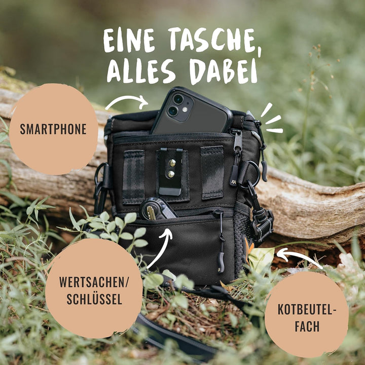 Rudelkönig Leckerlitasche für Hunde - Praktische Gassi Tasche Hund für das Hundetraining - Futterbeu