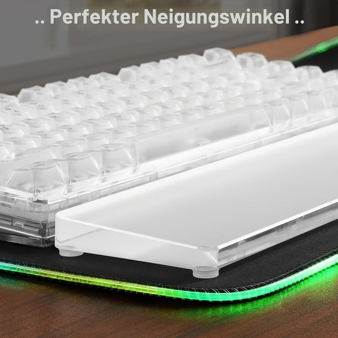 Attack Shark Handballenauflage aus transparentem Acryl für 87 Tasten/75% Layout, rutschfeste, ergono