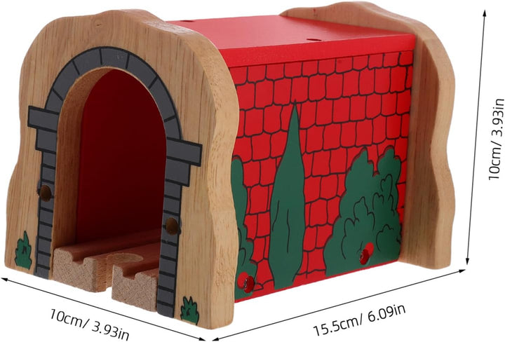 BESTonZON Holzeisenbahn Zubehör Tunnelerweiterung Holzmodell Eisenbahntunnel Für Kinder Spielzeug Kr