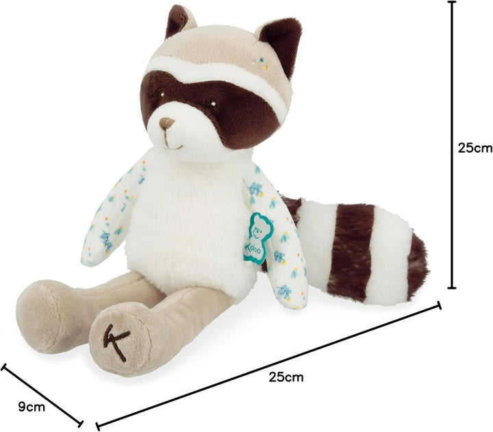 KALOO - Fripons - Gaston Waschbärpuppe - Babyplüsch und Schmusetuch - Ideal zur Geburt - Grau - 25 c