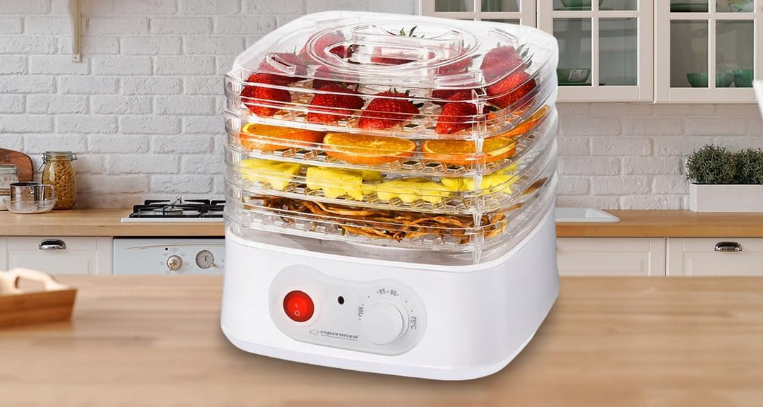 Esperanza EKD004 Food Dehydrator Transparent White 250 W, Weiss