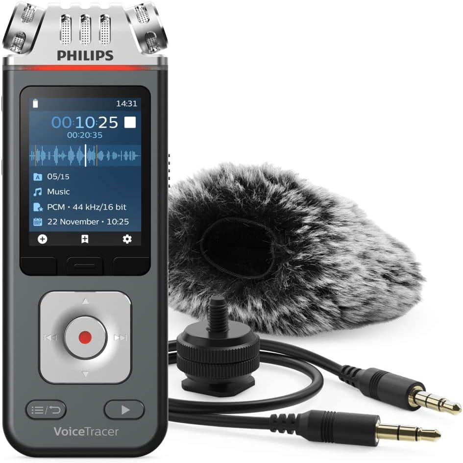Philips VoiceTracer Audiorecorder Diktiergerät DVT6110, DVT7110 Single, Single