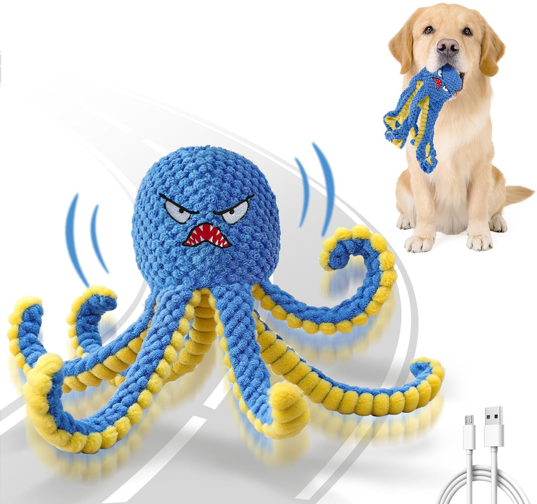 Interaktives Hundespielzeug, Oktopus, langlebiges, automatisches Spring-Hundespielzeug, um sie besch