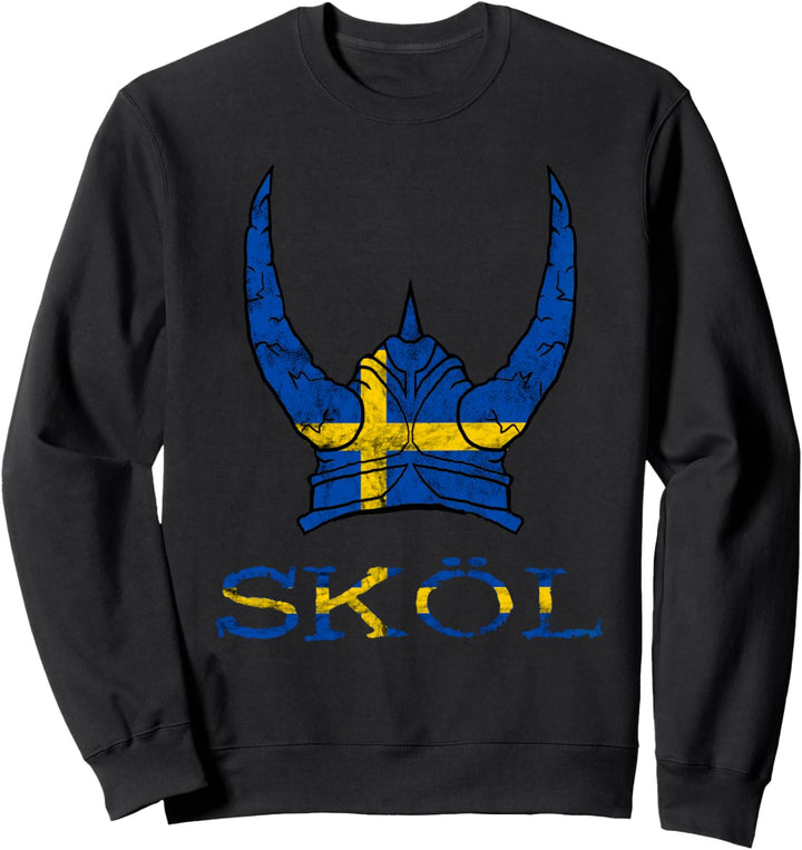 Skol Schwedischer Wikingerhelm Schweden Nordic Northman Sweatshirt