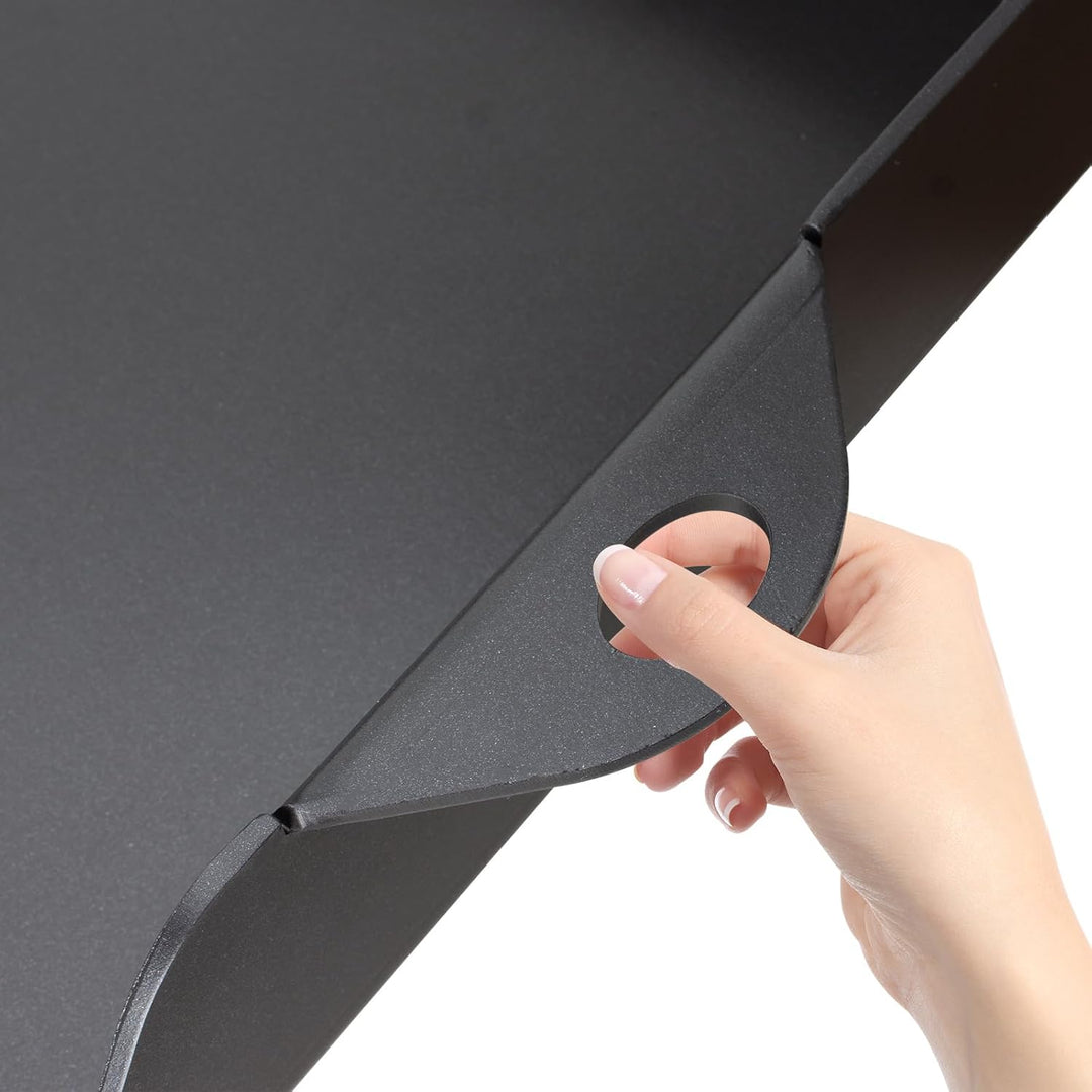 WELL GRILL Plancha-Grillplatte mit Grill-Spachtel Schaber set, Porzellanemailliertem Gusseisen Grill
