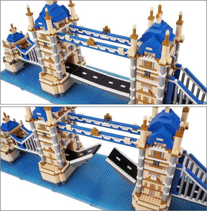 LULUFUN London Tower Bridge Bausteine Kit DIY Mini Building Blocks Spielzeug, Lernspielzeug, Geschen