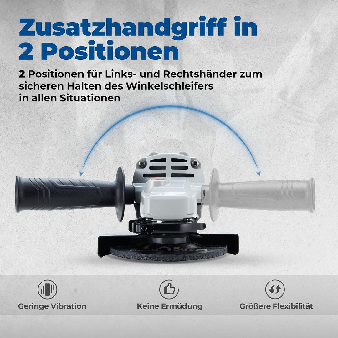 DongCheng Winkelschleifer 1100W, 125mm, Leerlaufdrehzahl:11.800min-1, Schnellverschlussabdeckung, Zu