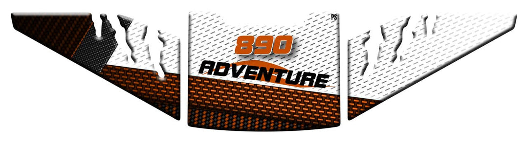 Aufkleber mit 3D-Effekt, Tankschutz aus Harz, kompatibel mit PS KTM 890 Adventure R - Tankpad und Se