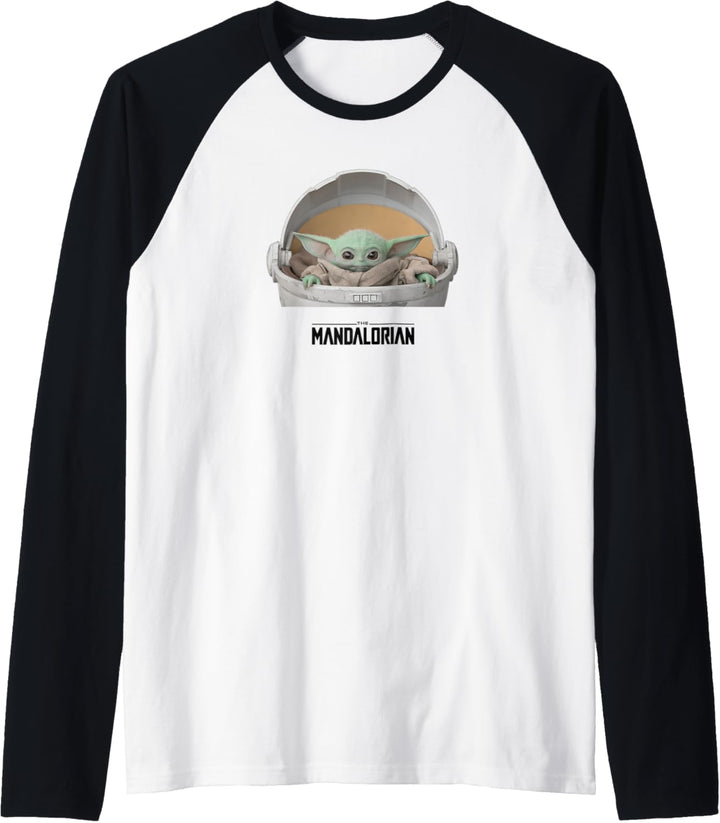 Star Wars Mandalorian Baby Yoda The Child Carriage Black Raglan