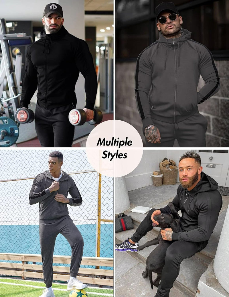 COOFANDY Trainingsanzug Herren Jogginganzug Tracksuit Sportanzug Jogginghose Streatwear Hoodie Herre