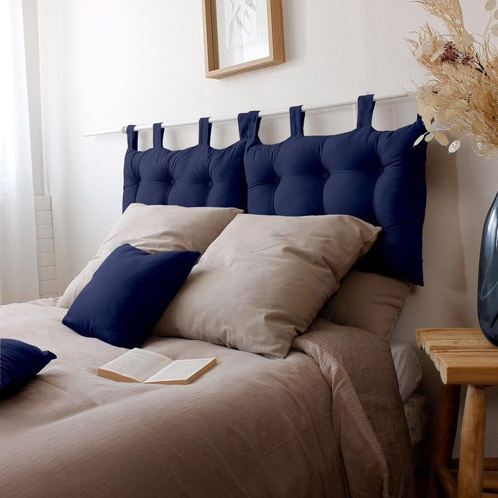 Enjoy Home Kopfteil Stoff 70 x 9 x 45 cm, marineblau, 9 X 45 CM, Marineblau