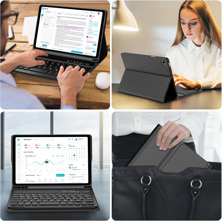 IVEOPPE Hülle mit Tastatur für Samsung Galaxy Tab A11 8.7", Tastatur für Samsung Tablet A11 2025, Ma