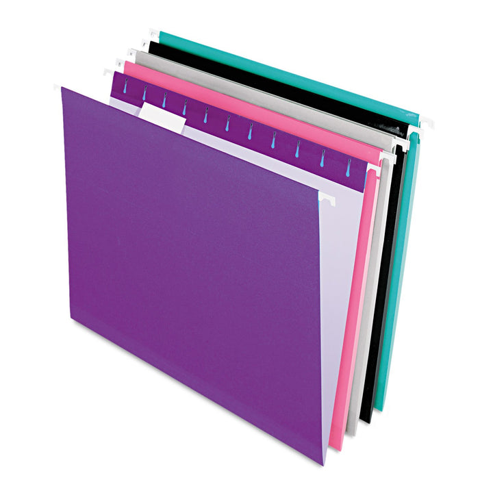 Pendaflex Verstärkte Hängemappen, Briefgrösse, 1/5 Schliff, verschiedene Schmuckfarben, 25/BX (4152