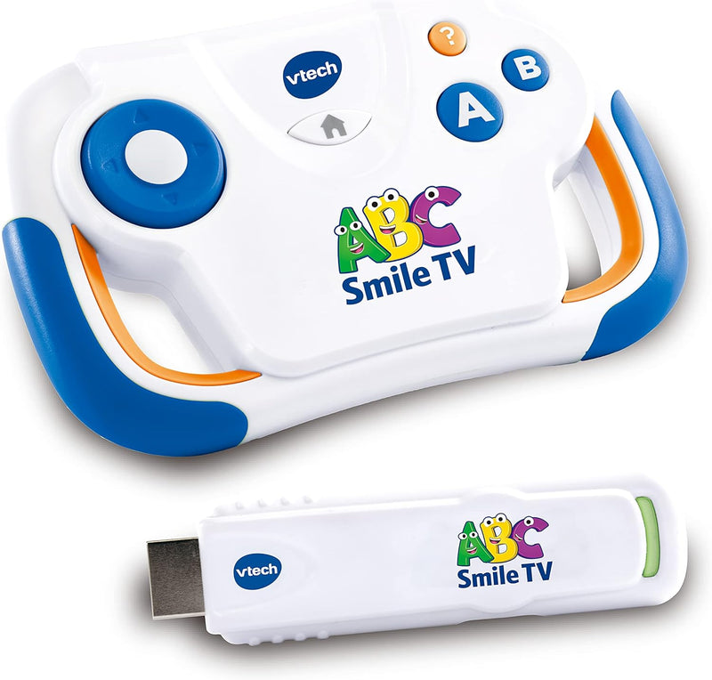 VTech ABC Smile TV – Kabellose Lernkonsole mit HDMI-Stick für den Fernseher mit 15 Spiel-Level für s