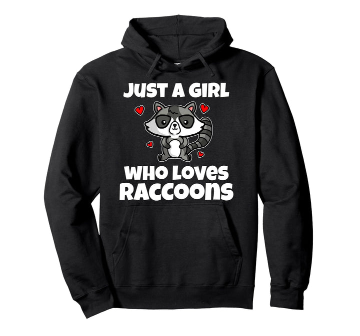 Just A Girl Who Loves Raccoons Lustiges Waschbär Kostüm Pullover Hoodie
