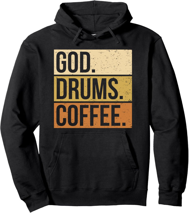 Schlagzeuger Drummer Glaube Kirche I Gott Schlagzeug Kaffee Pullover Hoodie