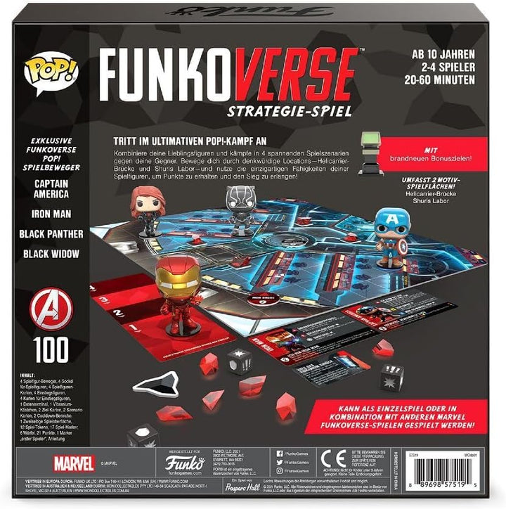 Funko Games Funko Funkoverse: Marvel 100 4-Pack German - Marvel Comics - Light Strategy Board Game F