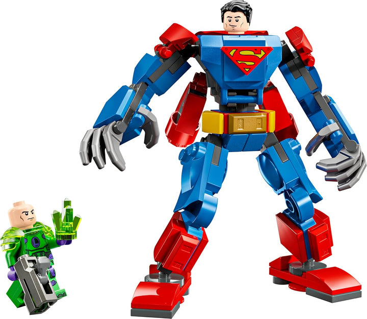 LEGO DC Superman Mech vs. Lex Luthor - Superhelden Spielzeug mit 2 Minifiguren - baubare Actionfigur