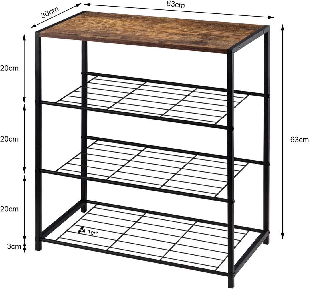 WOLTU Schuhbank Schuhregal mit Sitzfläche Badregal Schuhablage Schuhkommode Schuhständer Organizier