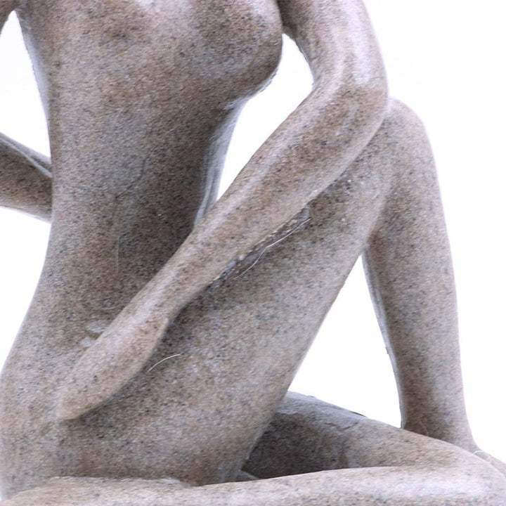 ANCLLO Statuen Skulptur Figuren Statuetten Kreative Harz Seitlich Gebet Yoga Mädchen Charakter Figur