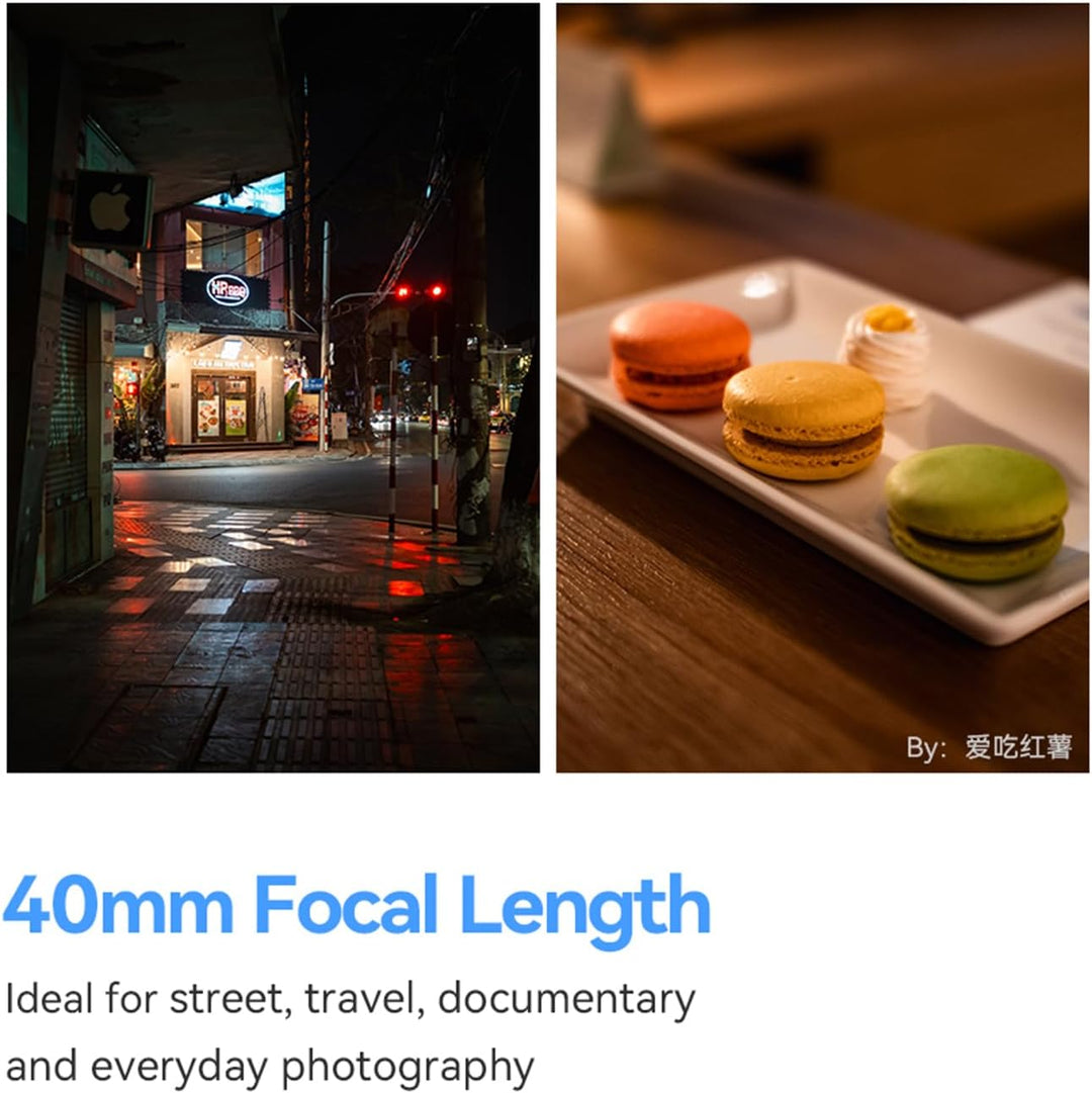 TTARTISAN AF 40 mm f/2 für E-Mount, Vollformat 40 mm f2 Prime Objektive für FE-Mount (E, Schwarz) Sc