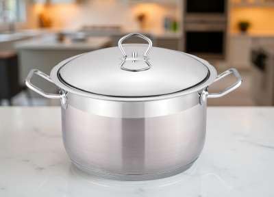 XXL Kochtopf Topf Ø 36 cm Edelstahl mit Deckel 19L Induktion SS36-SH