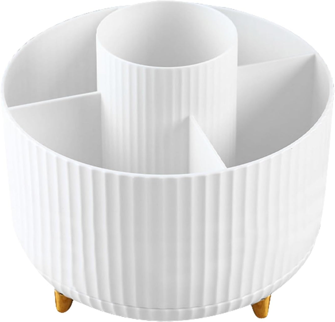 3 Stück Kosmetik Organizer Drehbar, 360 Gard Drehbarer Make Up Organizer mit 5 Fächern, Multifunktio