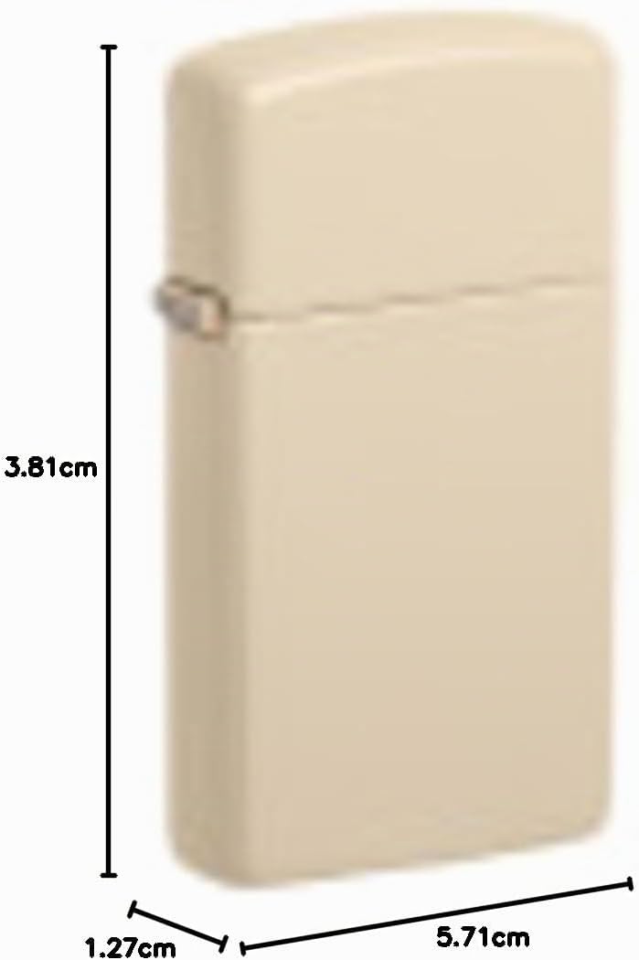 Zippo Feuerzeug, Slim Flat Sand, 1 x 3,5 x 5,5 cm 1 x 3,5 x 5,5 cm Schmaler Flacher Sand, 1 x 3,5 x
