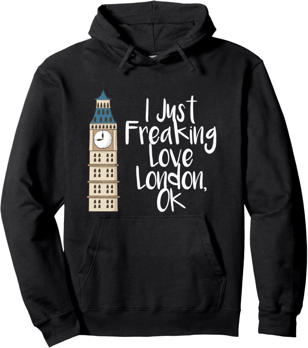 London Souvenir Illustration Pullover Hoodie