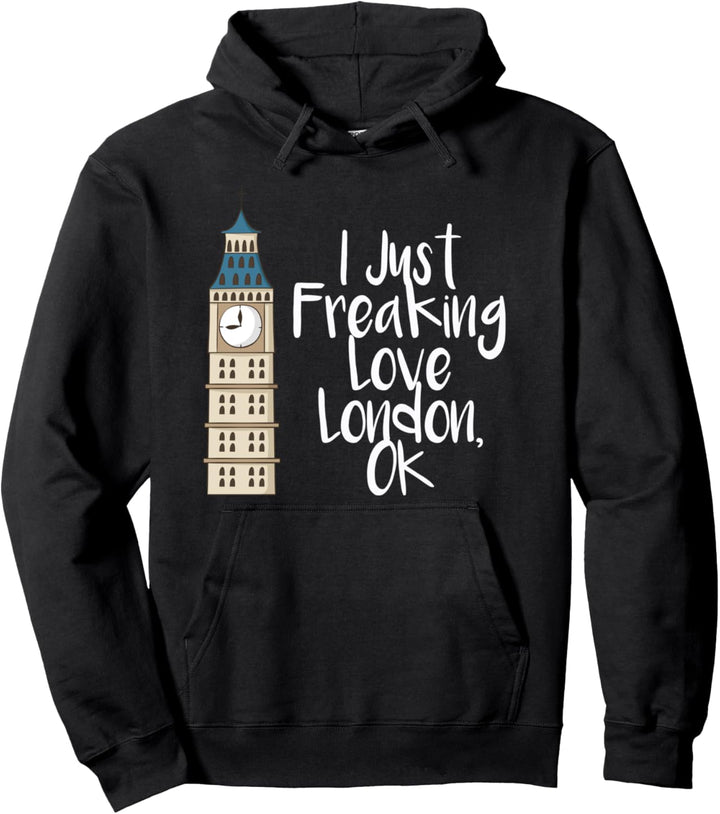 London Souvenir Illustration Pullover Hoodie