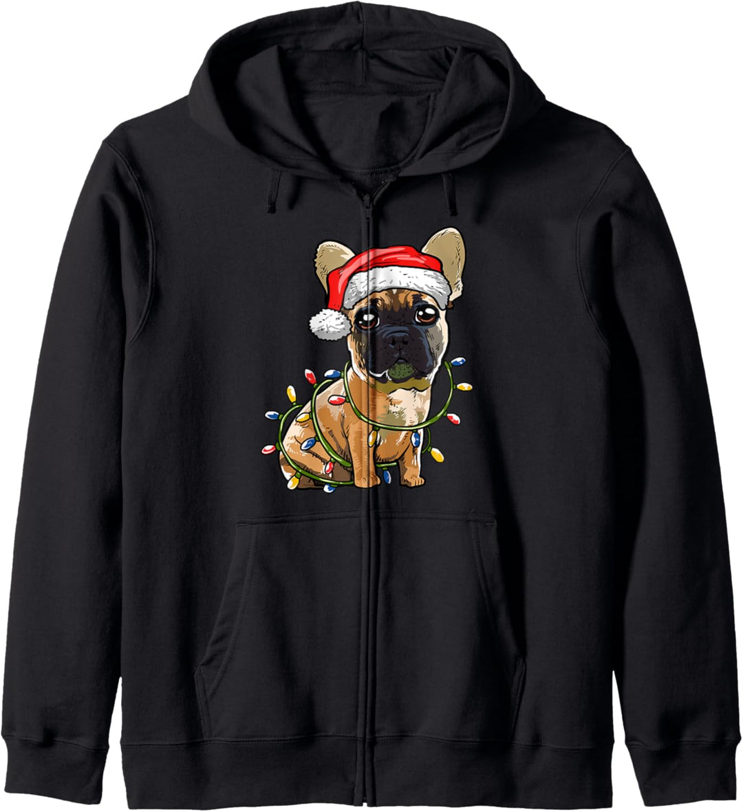 Französische Bulldogge Weihnachten Geschenk Hunde Kostüm Kapuzenjacke